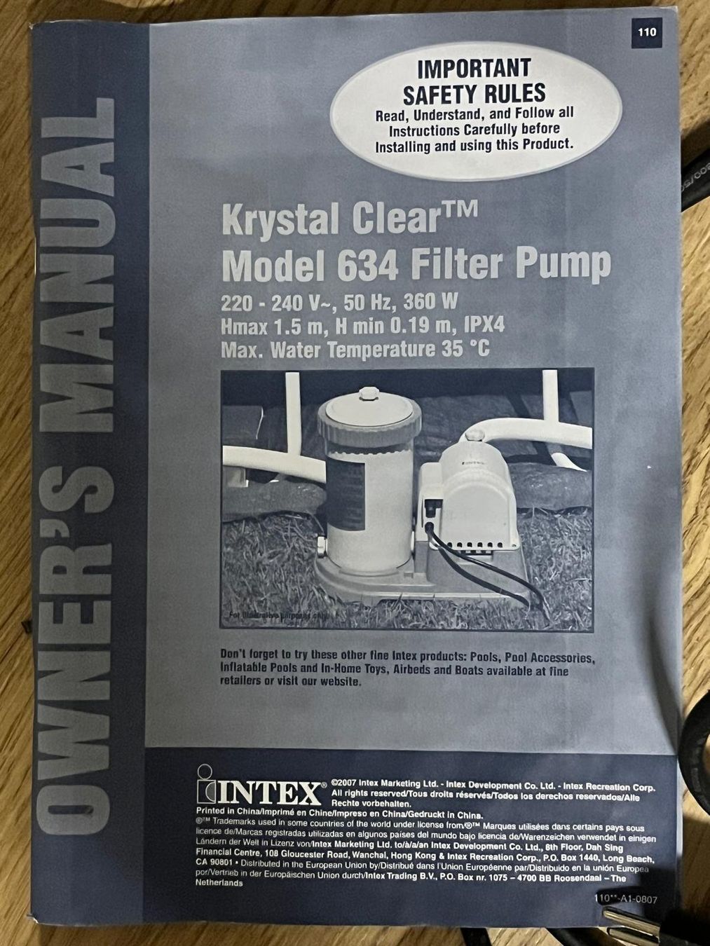 Intex Accessori per Piscine: Intex Filterpumpe Krystal Clear Model 634 – Usato da Malters venduto da Giambelli 4
