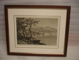 LUGANO - Quadro stampa. - cm 38x31