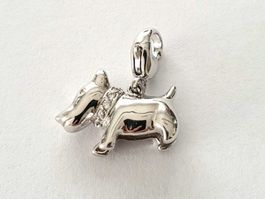 Charm Anhänger "Hund" Silber 925 (rhodiniert) - Neu
