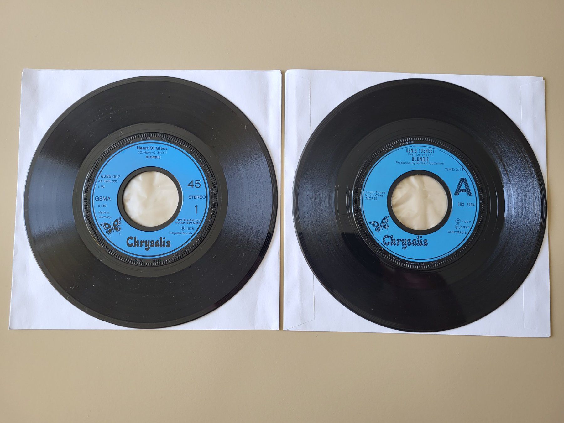 Dischi in vinile: BLONDIE - 4 Vinyl Singles - 1978 bis 1982 - Musikboxfutter – Usato da Wilen b. Wollerau venduto da 4banger 4