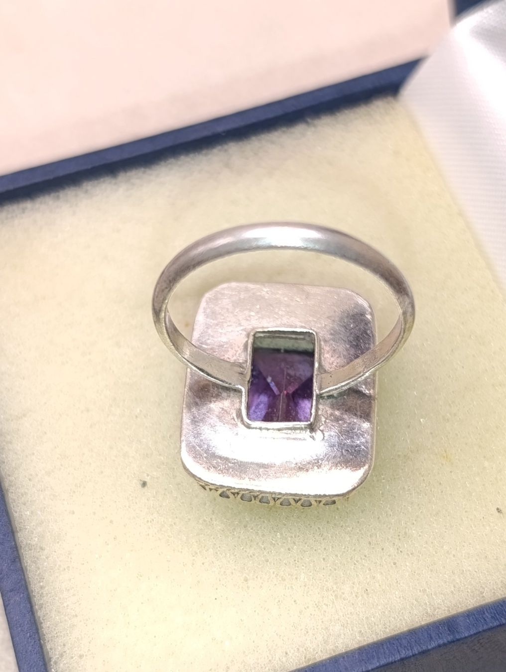 Ringe: Einzigartige 925er Silber Ring mit Amethyst 80er Top – Gebraucht aus Steffisburg von 1.Schmuckschatulle 5
