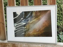 Melcher André Foto gerahmt signiert mit Widmung R+E Surbeck
