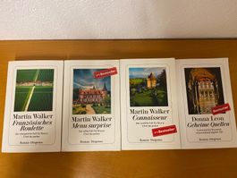 4 Bücher Martin Walker, Donna Leon, gelesen-in gutem Zustand