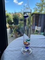 Galileo Thermometer Glas mit 5 Kugeln funktionstüchtig