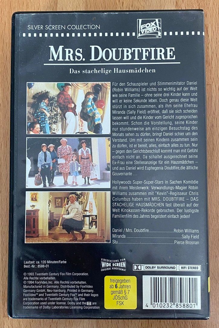 Tutti i VHS: VHS - Mrs. Doubtfire Das stachelige Hausmädchen – Usato da Winterthur venduto da Secondhand-Family 3