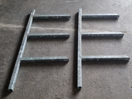 2 Stabile Metall-Regalhalter