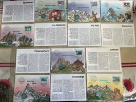 Série 7 Schweizer Alpen 1991 Numisbrief