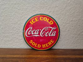 Emailschild Coca Cola Bar Salon Restaurant Emaille Schild