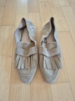 Zara Loafer Echtleder Wildleder Beige Gr. 37