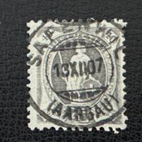 Stehende Helvetia 1907, Faserpapier, 97A, gestempelt