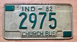 Indiana USA Kennzeichen 1982