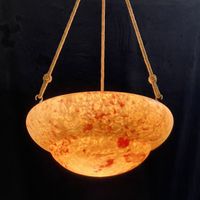 Deckenlampe Antik spezielle Glas Lampenschirm .Top Zustand