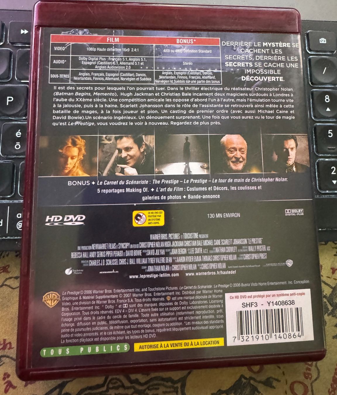 Tutti i DVDs: Le Prestige (2006) - HD-DVD – Usato da Semsales venduto da __Florian__ 2