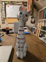 Alte Porzellan Katze Deko Figur 30cm - Sammlerstück! (S3)