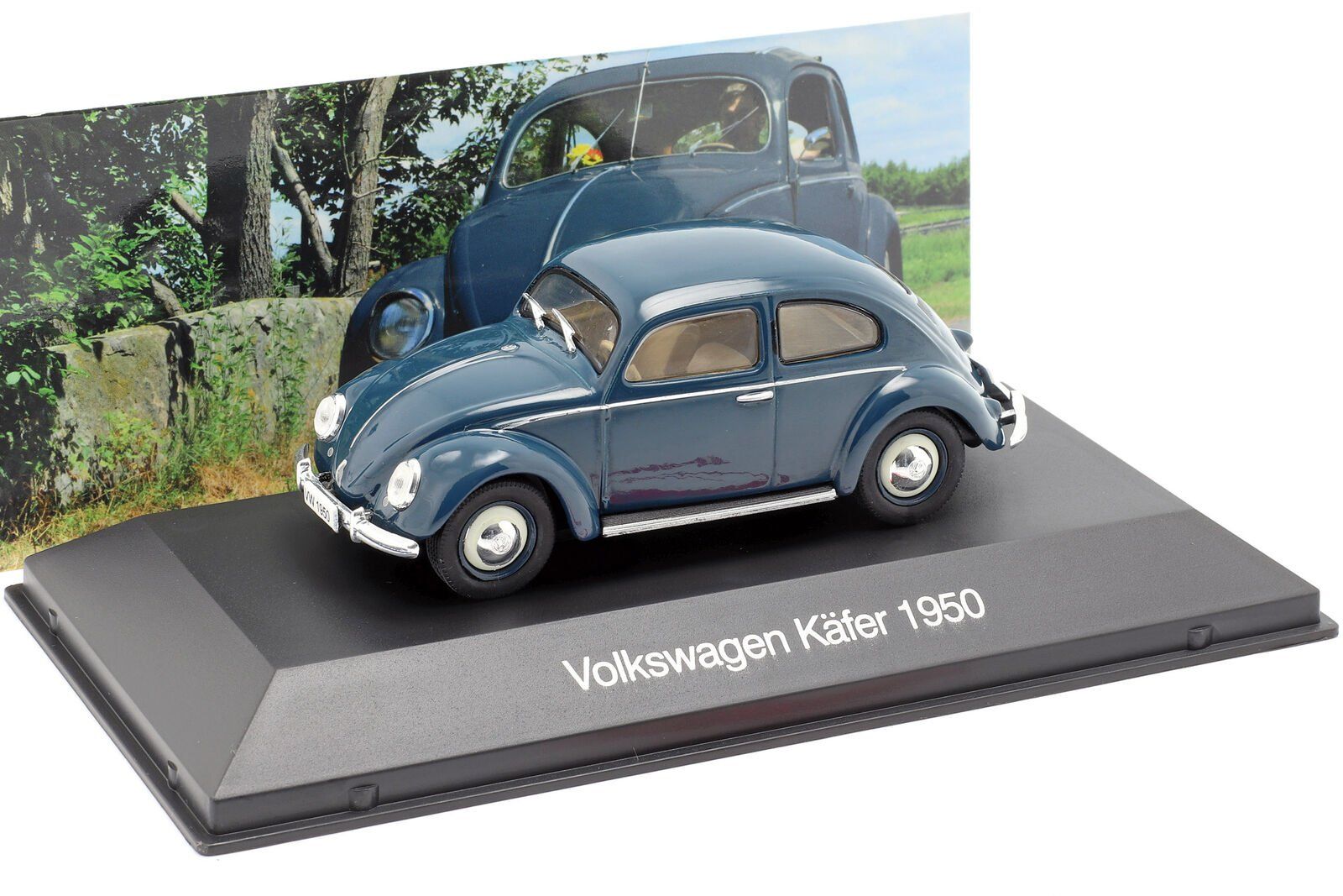 Volkswagen Modellini d'auto: VW Käfer "Bretzelkäfer" 1946-1953 dunkelblau           1:43 – Nuovo e nell'imballaggio originale da Gerlafingen venduto da espero88