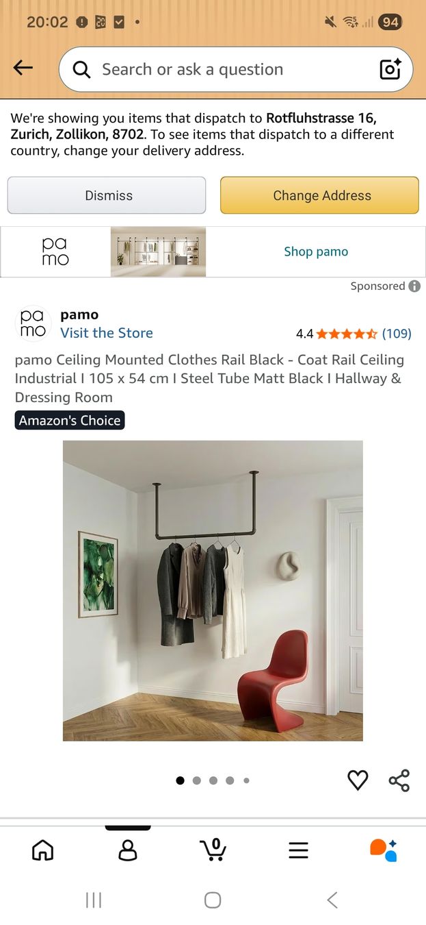 Appendiabiti: Black clothes ceiling hanger - New – Nuovo (secondo la descrizione) da Zollikon venduto da kklezlova