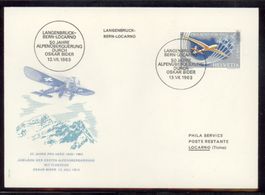 1963, FDC, Pro Aero, Sondermarke 25 Jahre Pro Aero