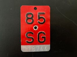 Vintage Velonummer St. Gallen 1985 (Idee zum 40. Geburstag)