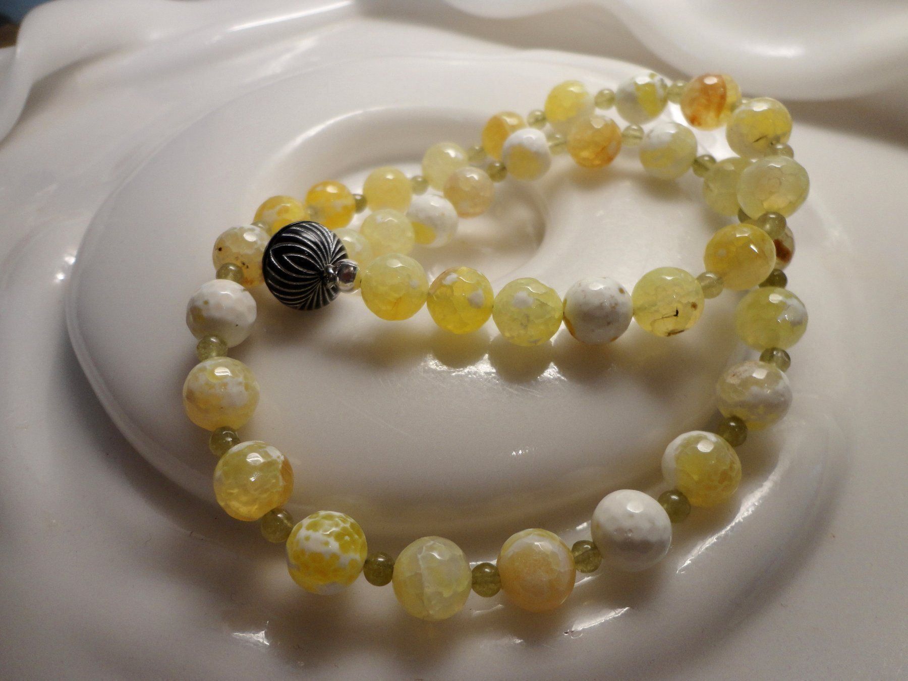 Catenine: Halskette - Prasiolith, Achat – Nuovo (secondo la descrizione) da Biberist venduto da tl-schmuck 2