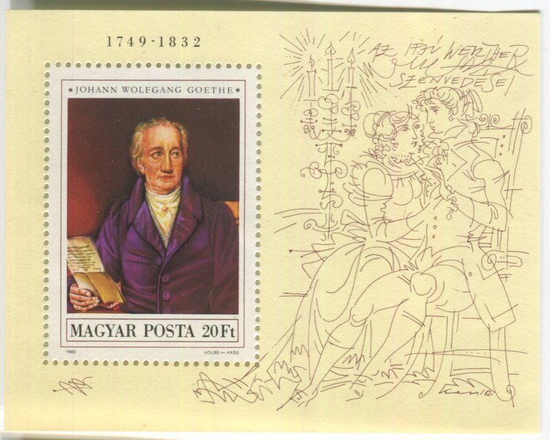 Tutti i francobolli: Block "Johann Wolfgang von Goethe". Ungarn. – Nuovo e nell'imballaggio originale da Basel venduto da Butsch5