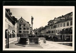 Sursee, Hotel Kreuz, Brunnen, Restaurant