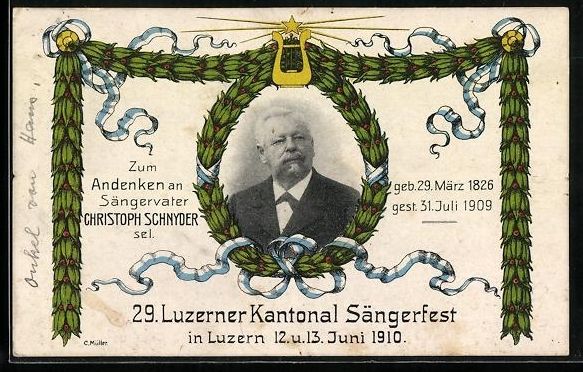 Cartoline postali: Luzern, 29. Luzerner Kantonal Sängerfes – Usato da Berlin venduto da bartko-reher