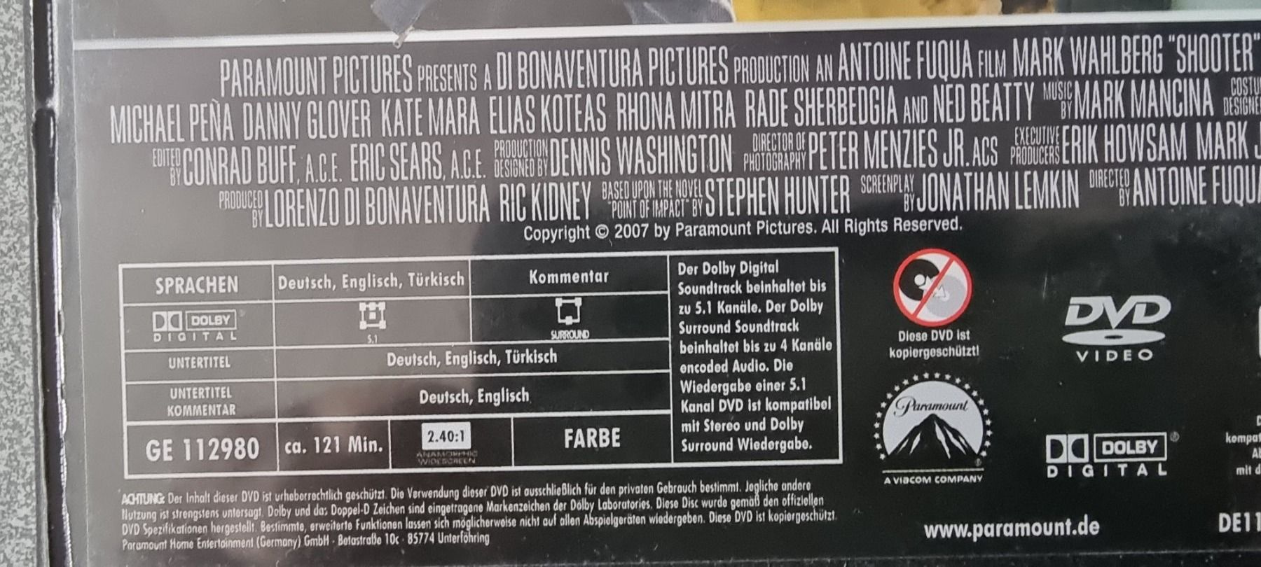 Tutti i DVDs: DVD Shooter - Mark Wahlberg – Usato da Oetwil am See venduto da fineli2 1