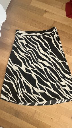 Rock Zebra Muster schwarz-weiss A-Linie Grösse M neu