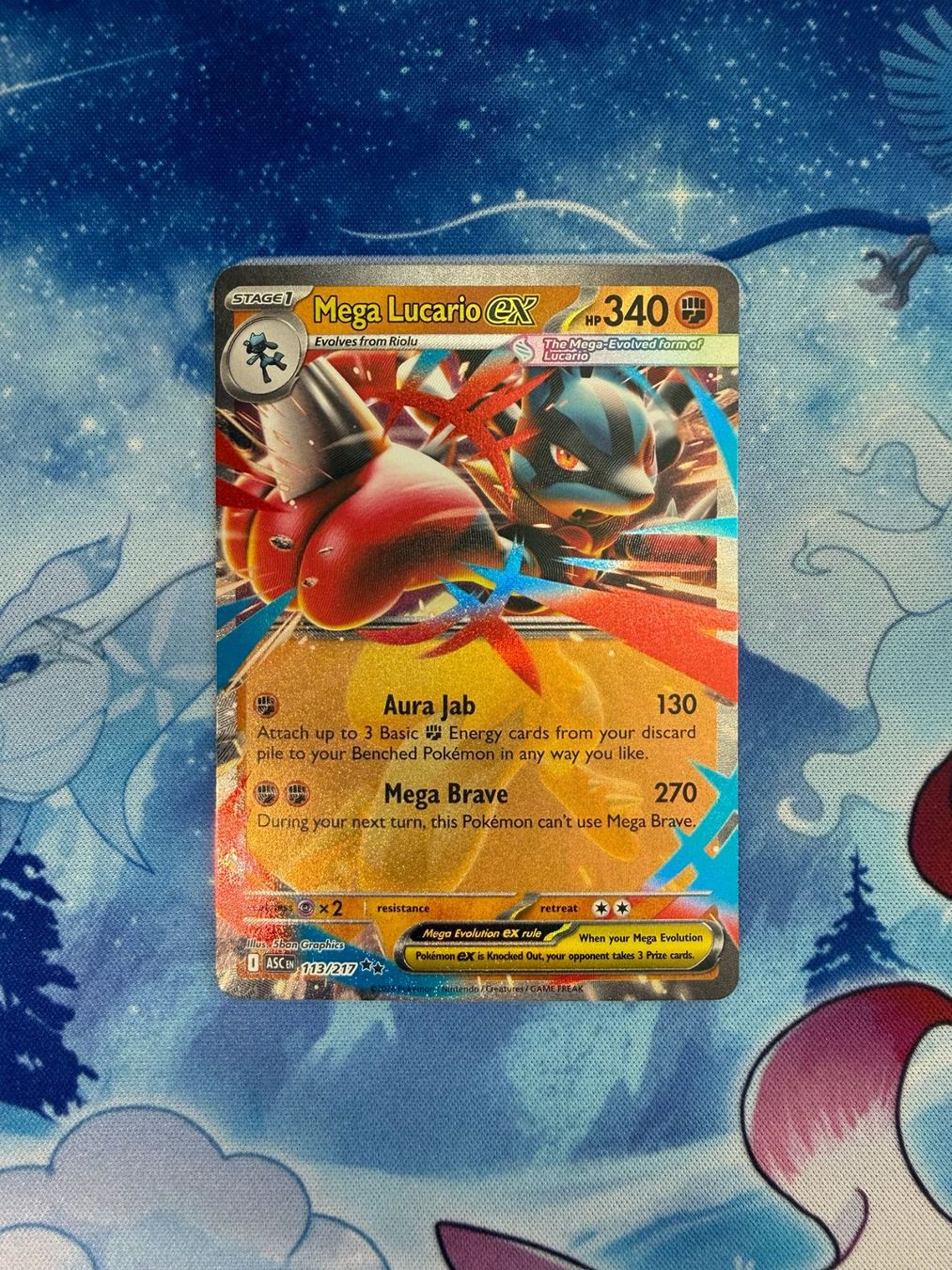 Pokémon Carte collezionabili: Méga-Lucario EX - ASC 113 FR – Nuovo (secondo la descrizione) da Courgenay venduto da ScamBoxOff