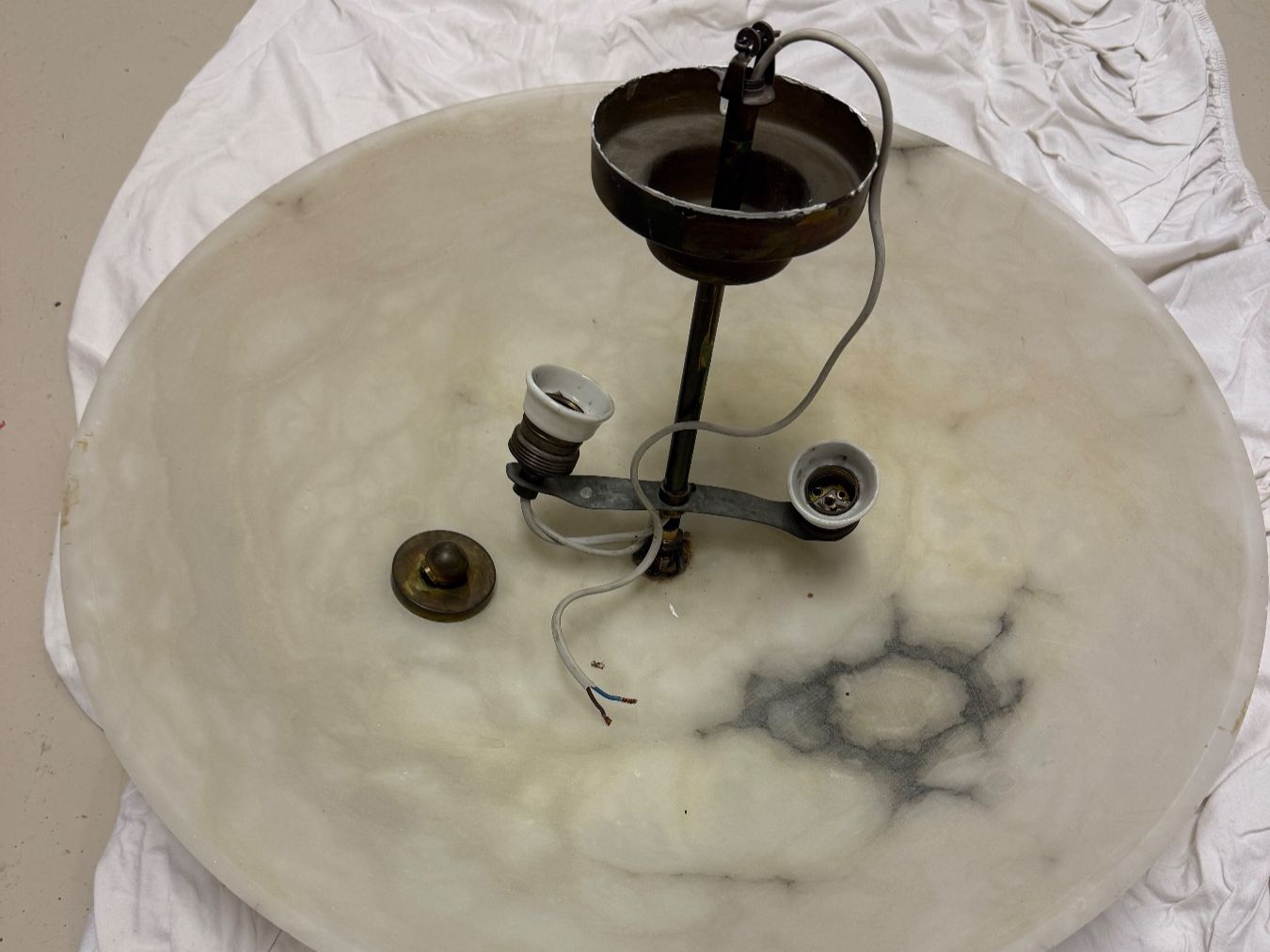Lampadari & plafoniere: Alabaster Hänge Lampe – Usato da zürich venduto da nvz22 1