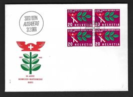 CH FDC Viererblock
