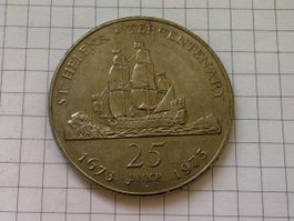 St. Helena 25 Pence 1973 