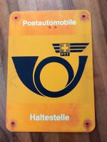 PTT Postautomobile Haltestelle - Metall-Schild