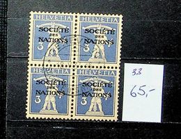 SUISSE SERVICES SOCIÉTÉ NATIONS OBLITÉRÉ SBK 65.00 /U765
