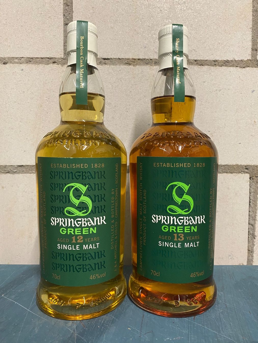 Springbank Bevande alcoliche: Springbank Green 12yo + 13yo – Nuovo e nell'imballaggio originale da Mönchaltorf venduto da Drammer 1