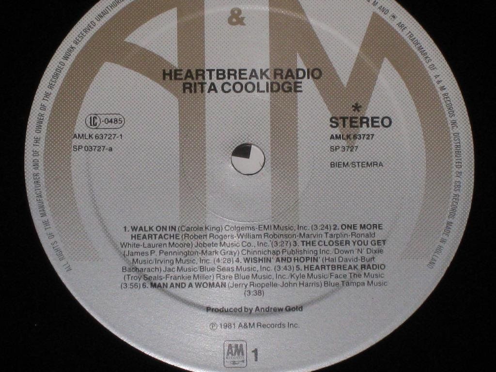 Schallplatten: LP - RITA COOLIDGE - HEARTBREAK RADIO – Gebraucht aus Steckborn von Quo7 1