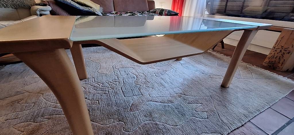 Tavoli: Salontisch Glas/Holz massiv – Usato da Dietikon venduto da angelus90 1