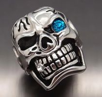 TOTENKOPF RING ** FINGERRING ** NEU ** GRÖSSE 10 **