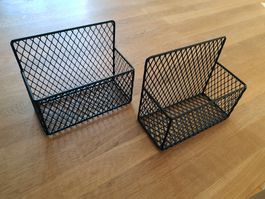 Körbchen Metall 2x neuwertig schwarz