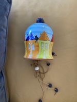Keramik Glocke Häuser bunt Deko Glocke