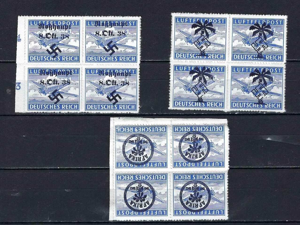 Tutti i francobolli: Luftfeldpost mit Aufdruck ** – Nuovo e nell'imballaggio originale da Lindau venduto da Rickie123