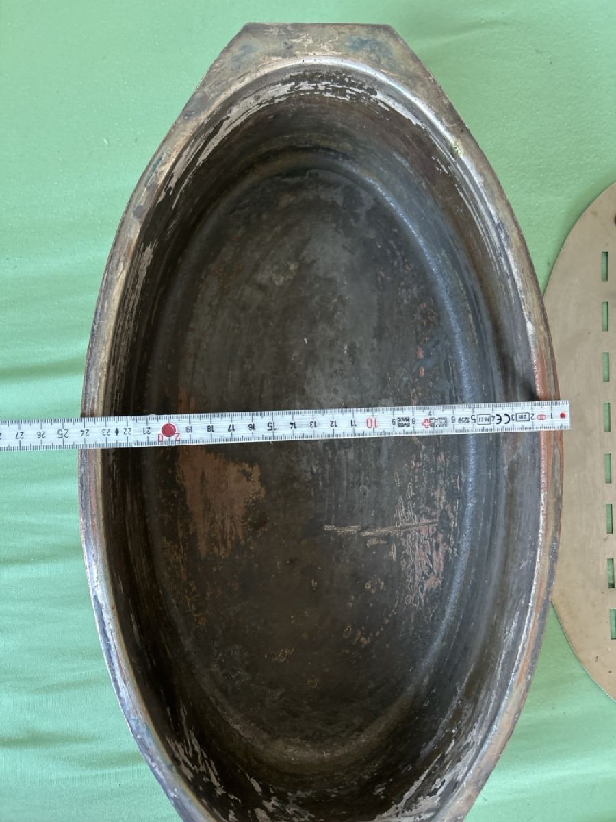 Pentole: Kupfer Bräter oval mit Deckel und Einsatz (I21) – Usato da Neuenhof venduto da SchnaeppliAllerlei 3