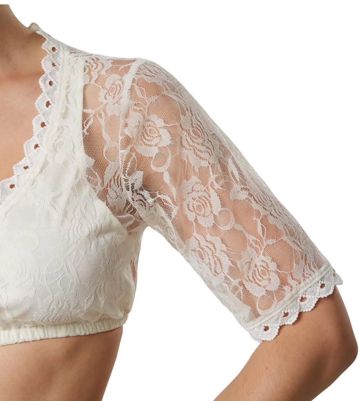 Costumi: neue Dirndlbluse beige Grösse M – Nuovo e nell'imballaggio originale da Necker venduto da liq24 3
