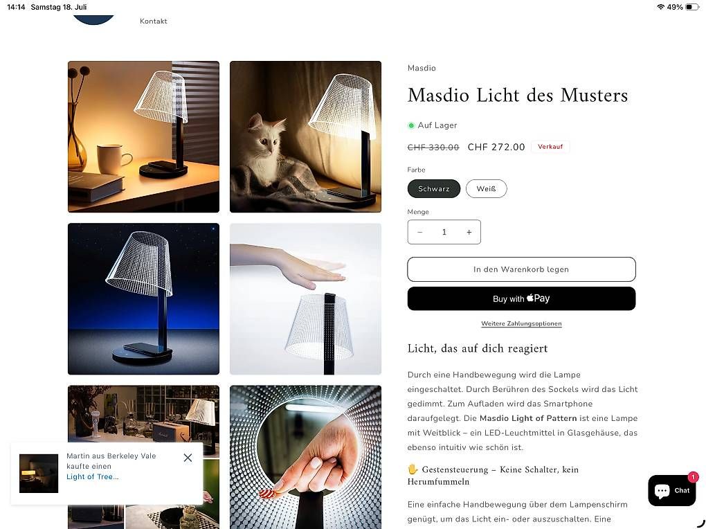 Lampen: Masdio Licht des Musters – Gebraucht aus Abtwil SG von leon-77