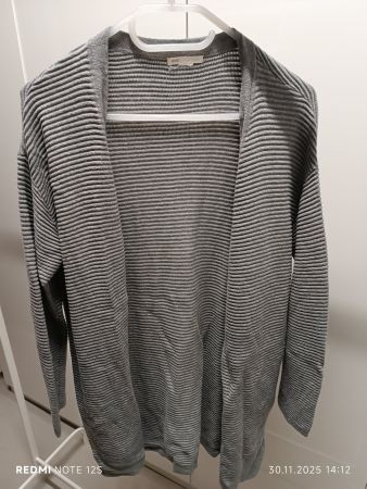 Strickjacke, Grau, Basic-Look