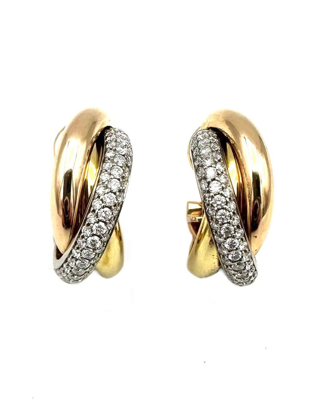 Cartier Ohrringe & -stecker: CARTIER. Collection "Trinity", boucles d'oreilles diamants – Gebraucht aus Renens VD von Diademe.sarl