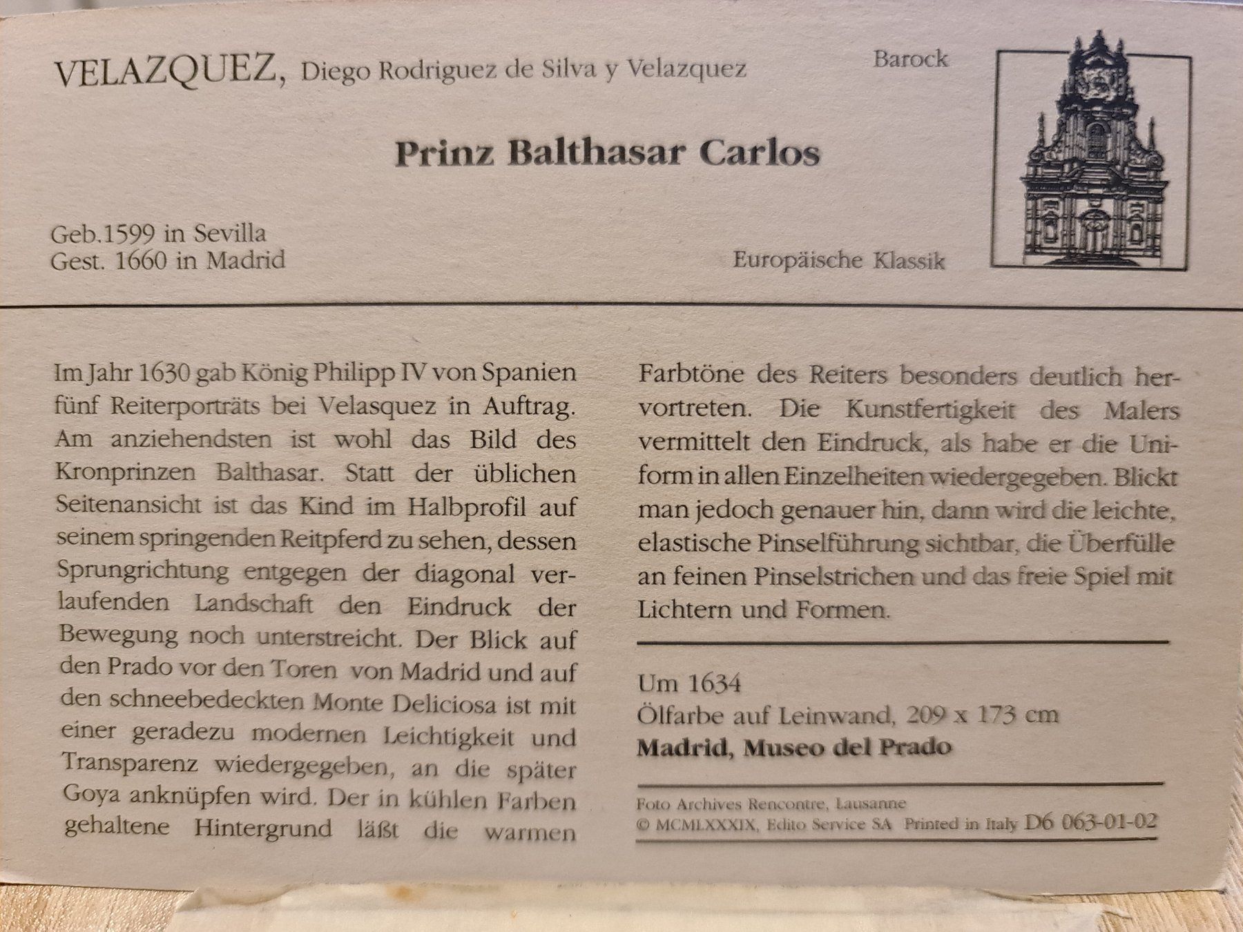 Cartoline postali: Ansichtskarte Prinz Balthasar Carlos – Nuovo (secondo la descrizione) da Dintikon venduto da Vexi 1