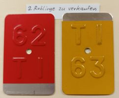 Velonummer 62 und Mofanummer 63, Tessin Ticino