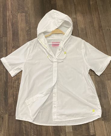Lieblingsstück Bluse weiss m Kapuze M/40 neuw