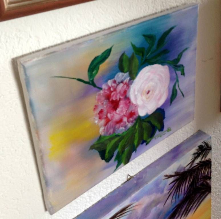 Dipinti: Pfingstrosen Öl auf Leinwand – Nuovo e nell'imballaggio originale da Eschenbach venduto da Alicekunst 1